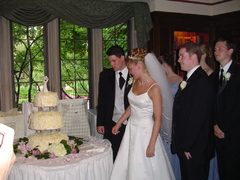 getting ready to cut the cake