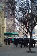 officers queueing up by the watertower