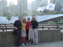 a visit from lauren, aunt blanche, and uncle mike, down by millenium park