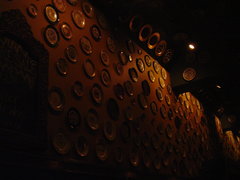 the walls of the flying saucer, covered in plates