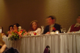 involved talking at the head table