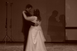 the first dance, in sharp relief