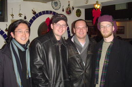 tim, andy, jarred, and hugh at cafe iberico