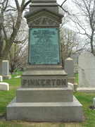 the grave of allan pinkerton, in graceland cemetary