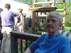 grandma v, chilling on the porch