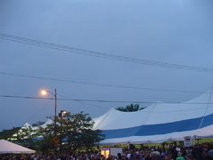 the crowds and tents of maifest