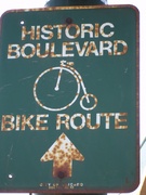 historic bike route sign. unmutual!