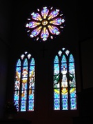 stained glass in the church