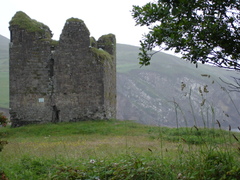 an unapproachable castle ruins