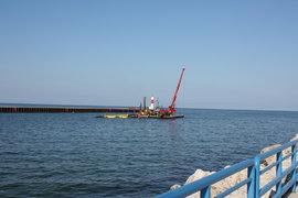 the channel to portage being dredged