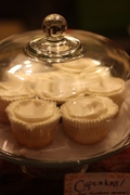 cupcakes under glass