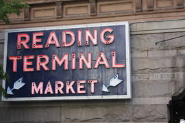 the western edge of the reading terminal market