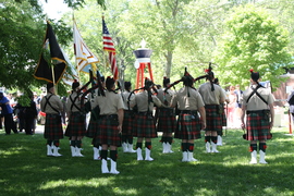 an honor guard at franklin square