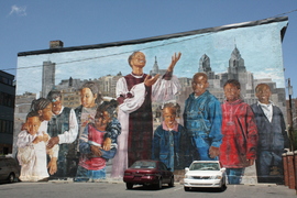 a mural west of broad
