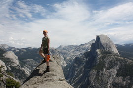 nicole and half dome from glacier point