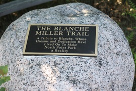 great aunt blanche's marker at the entrance to north point park