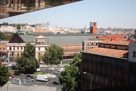 atocha renfe seen from the expansion of the reina sofia