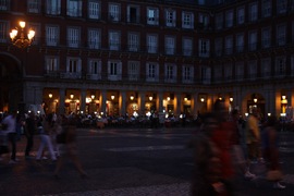 the plaza at dusk