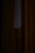 the moon seen reflected in the apartment