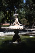 a fountain at the jardin sabatini