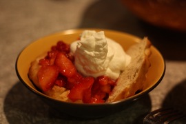 delicious strawberry shortcake and fresh whipped cream courtesy of lauren