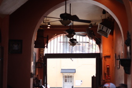 the courtyard at the old coffee pot