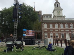remote mass at independence hall