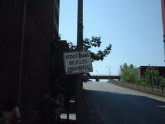 no pedestrians or bikes